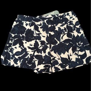 SUMMER shorts , white with blue flower